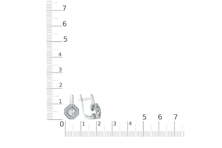 Серьги из белого золота с 42 бриллиантами