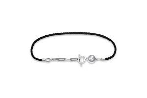 Браслет из белого золота с фианитом