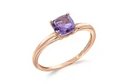 Кольцо из красного золота с аметистом