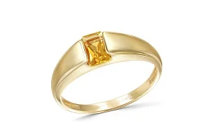 Кольцо из жёлтого золота с цитрином