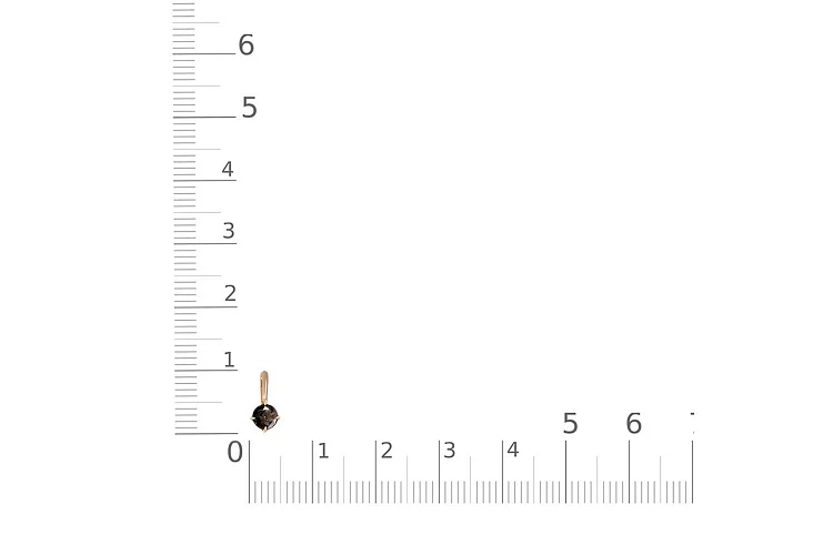 Подвеска из красного золота с раухтопазом