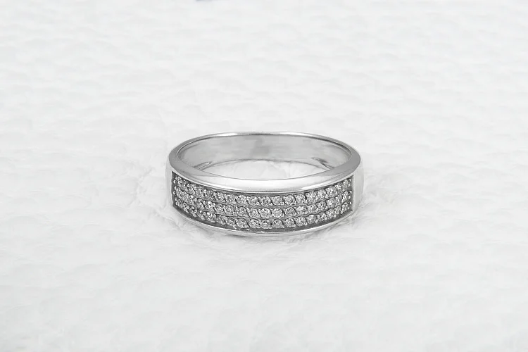 Кольцо Дорожка из белого золота с 54 бриллиантами