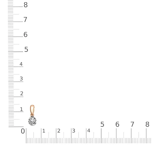 Подвеска из красного золота с фианитом
