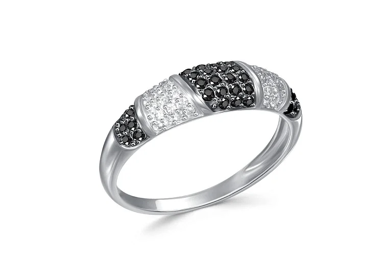 Кольцо из белого золота с 70 бриллиантами