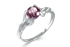 Кольцо из белого золота с ситаллом