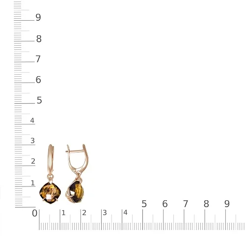 Серьги из красного золота с 2 султанитами