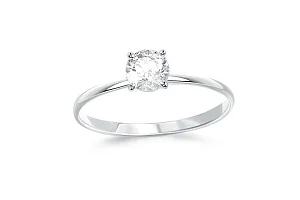 Кольцо из белого золота с кристаллом swarovski