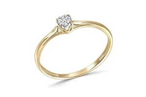 Кольцо из жёлтого золота с 7 бриллиантами