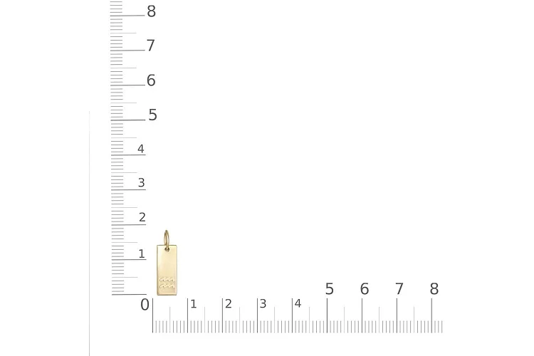 Подвеска Водолей из жёлтого золота без вставок