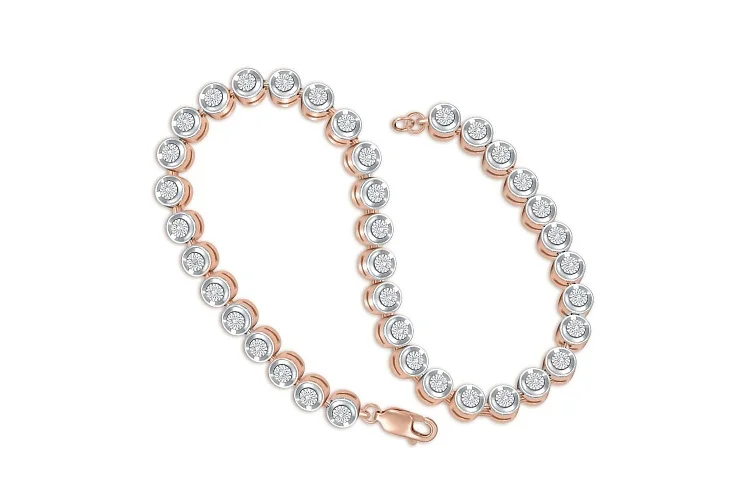 Браслет Дорожка из красного золота с 36 бриллиантами
