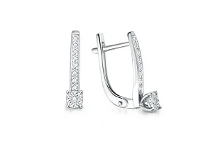 Серьги из белого золота с 18 бриллиантами