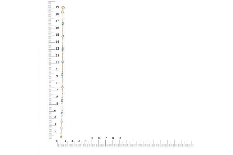 Браслет из красного золота с 8 топазами sky
