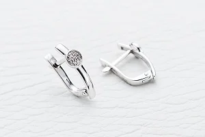 Серьги из белого золота с 14 бриллиантами
