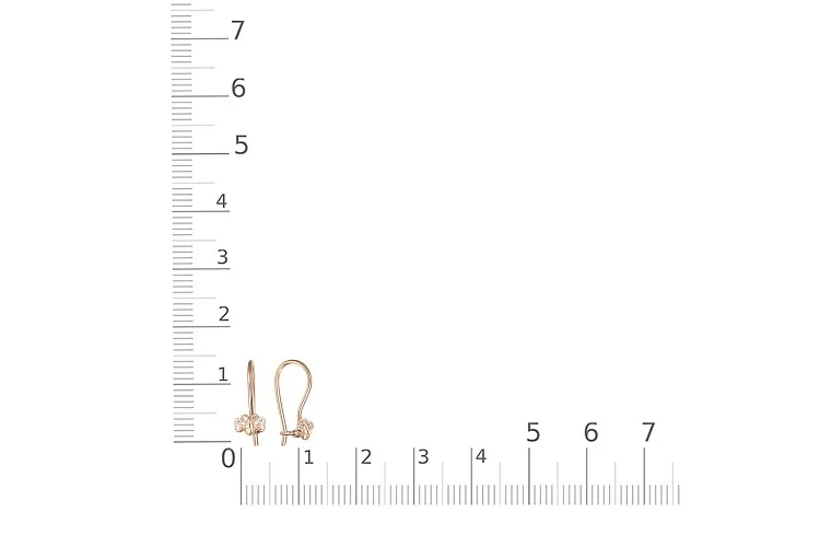 Детские серьги Бабочки из красного золота с 4 фианитами