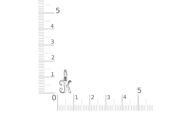 Подвеска Буква из белого золота без вставок