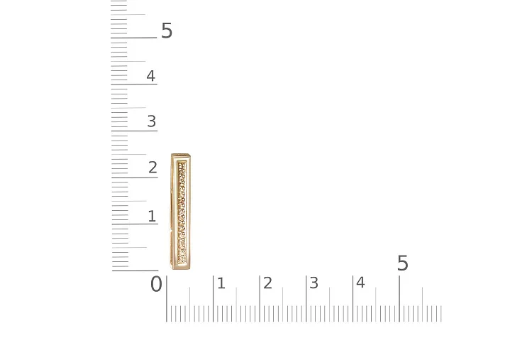 Подвеска Дорожка из жёлтого золота с 17 фианитами
