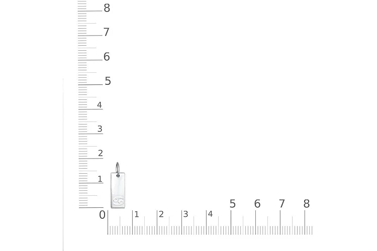 Подвеска Рак из белого золота без вставок