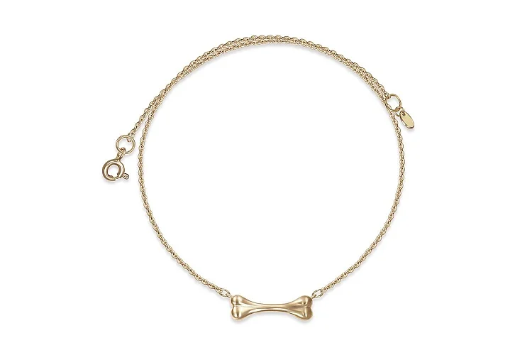 Колье Кость из жёлтого золота без вставок