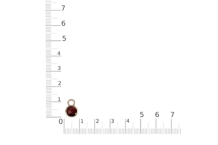 Подвеска серёг-трансформеров из красного золота с гранатом