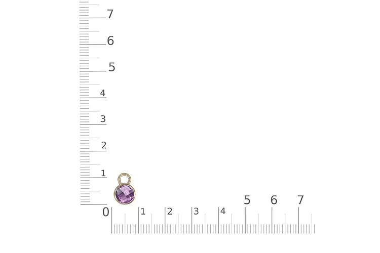 Подвеска серёг-трансформеров из жёлтого золота с аметистом