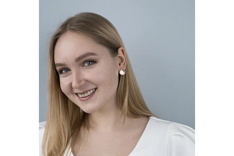 Серьги Круги из красного золота без вставок