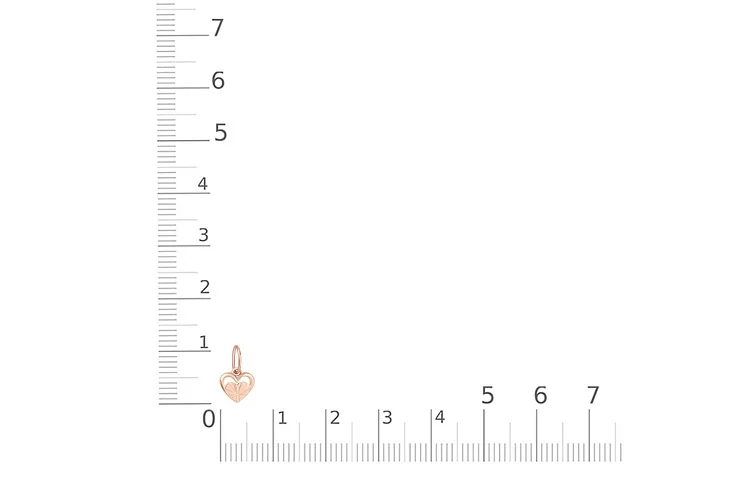 Подвеска Сердце из красного золота без вставок