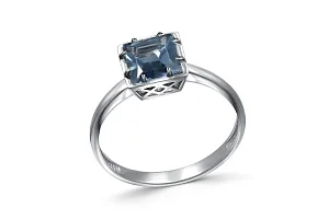 Кольцо из белого золота с топазом лондон