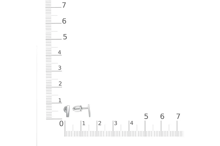 Серьги-пусеты из белого золота без вставок