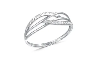 Кольцо из белого золота с 11 бриллиантами