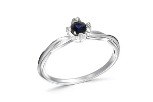 Кольцо из белого золота с сапфиром