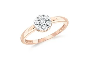 Кольцо Цветок из красного золота с 7 выращенными бриллиантами