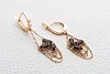 Серьги из красного золота с 6 раухтопазами