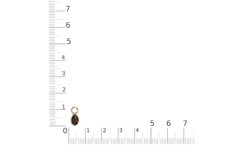 Подвеска серёг-трансформеров из красного золота с раухтопазом