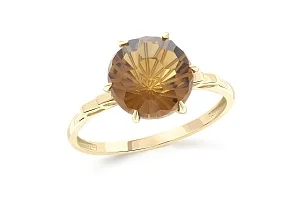 Кольцо из жёлтого золота с кварцем