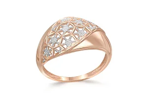 Кольцо из красного золота без вставок