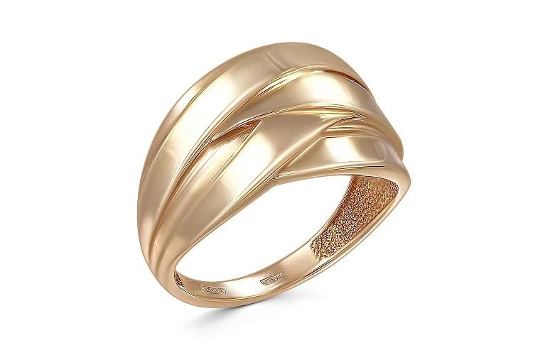 Кольцо из красного золота без вставок