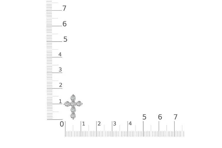 Крест из красного золота с 6 бриллиантами