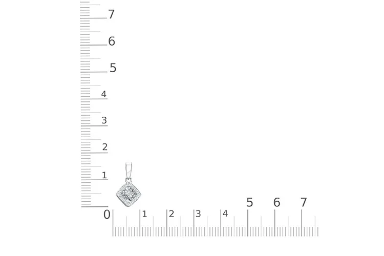 Подвеска из белого золота с 21 бриллиантами