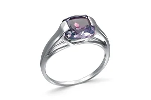 Кольцо из белого золота с александритом