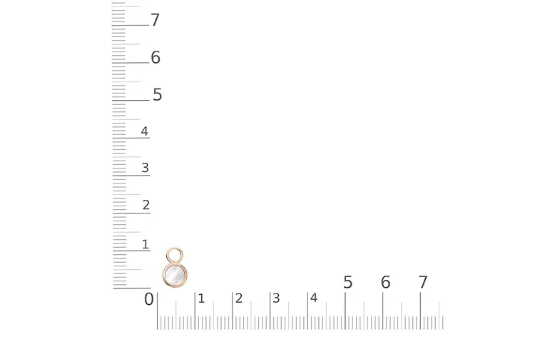 Подвеска серёг-трансформеров Круг из красного золота с перламутром