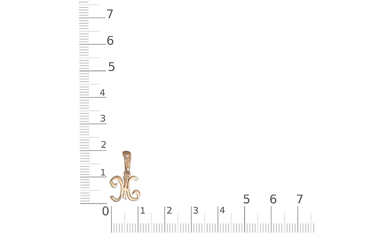 Подвеска из красного золота с фианитом