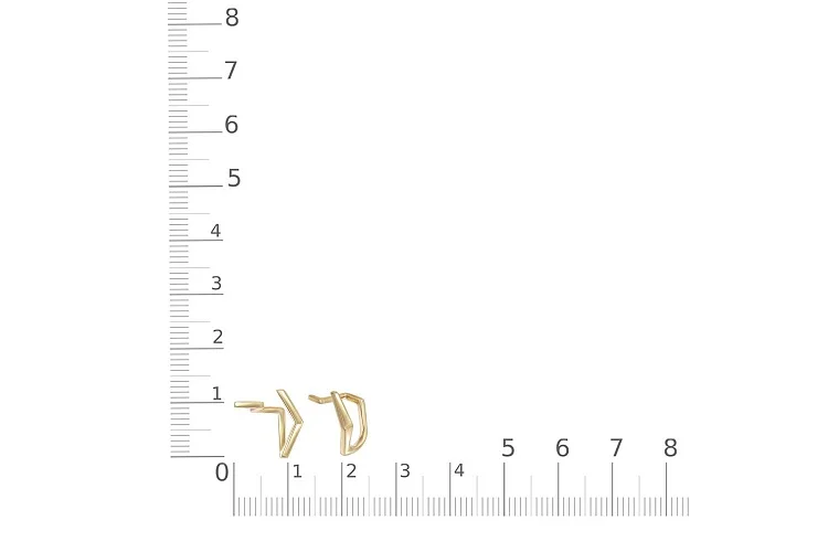 Серьги-пусеты из жёлтого золота без вставок