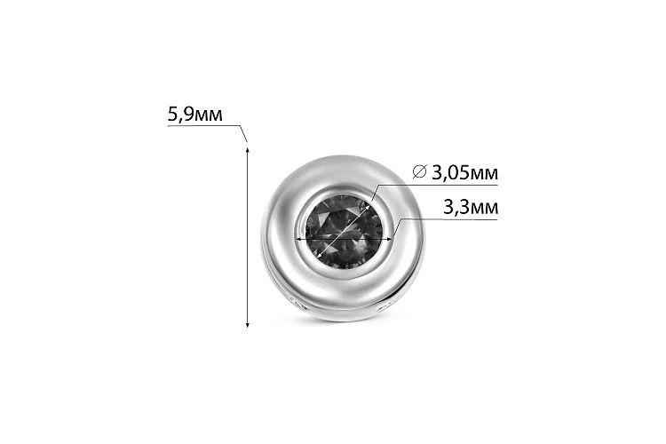 Подвеска Круг из красного золота с бриллиантом