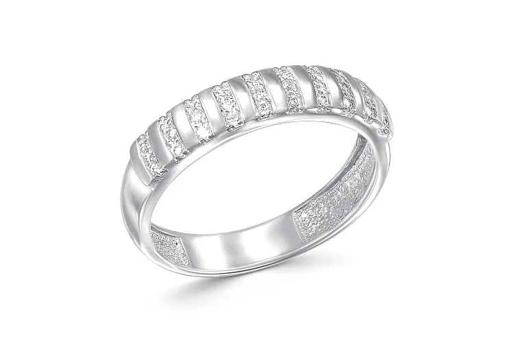 Кольцо из белого золота с 30 бриллиантами