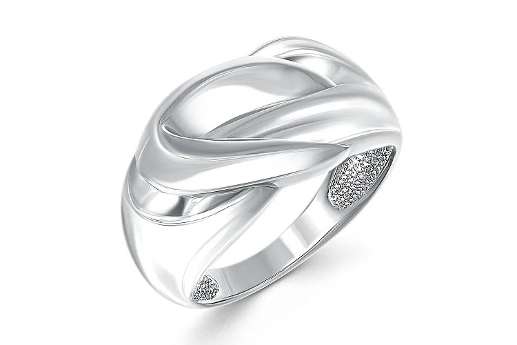 Кольцо из белого золота без вставок