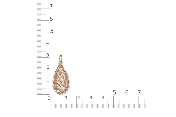 Подвеска из красного золота без вставок