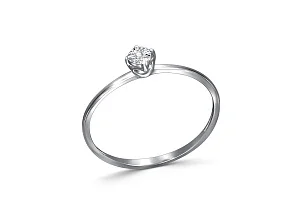 Кольцо из белого золота с бриллиантом