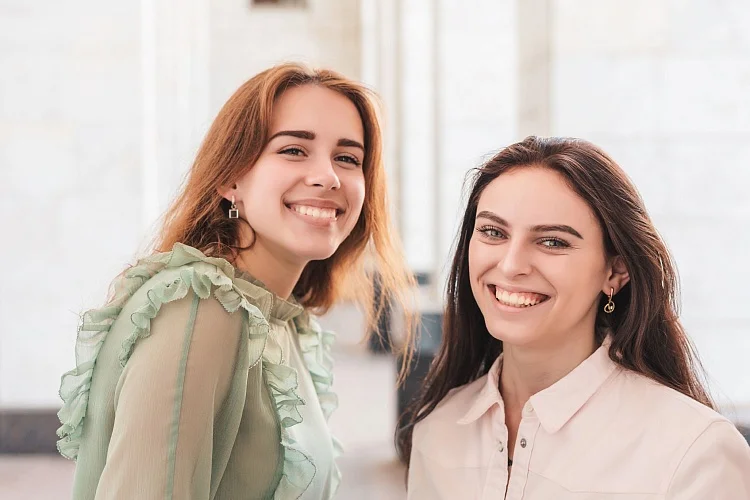 Серьги-трансформеры из белого золота с 2 александритами