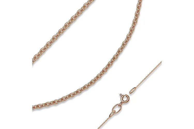 Цепь плетение якорь ⌀ нити 0,35 мм  из красного золота
