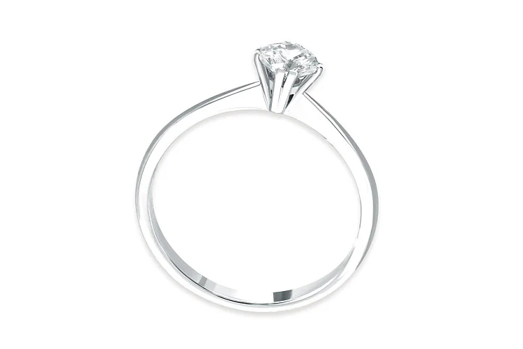 Кольцо из белого золота с фианитом